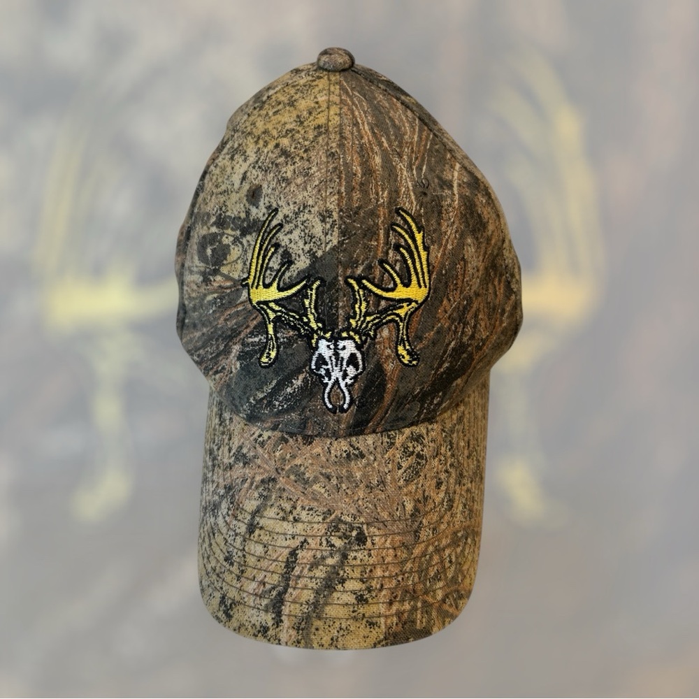 Camo Deer Antler Hat, Hoyt Appeal Camo / Archery / Hunting Cap, Adjustable Size